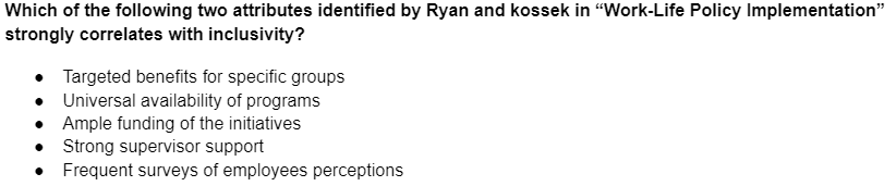 Which of the following two attributes identified