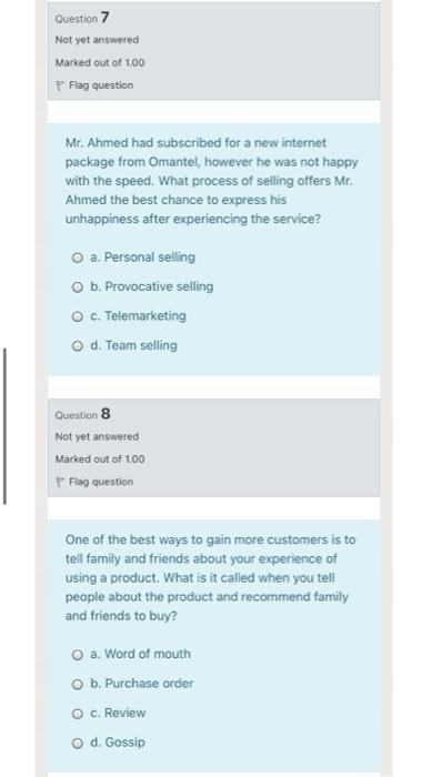 please fast Question 7 Not yet answered Marked