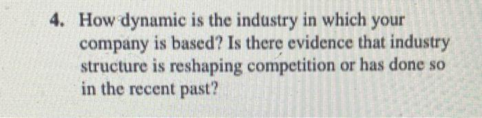 The company is Nike 4. How dynamic is the