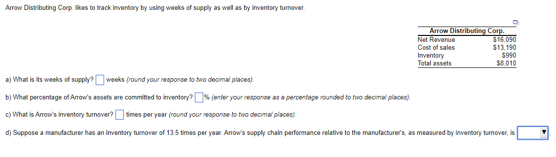 Arrow Distributing Corp. likes to track inventory