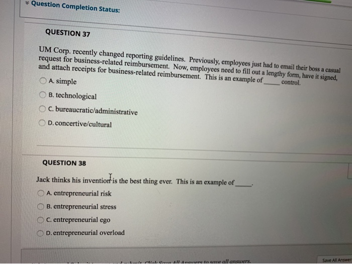 Question Completion Status: QUESTION 37 UM Corp.
