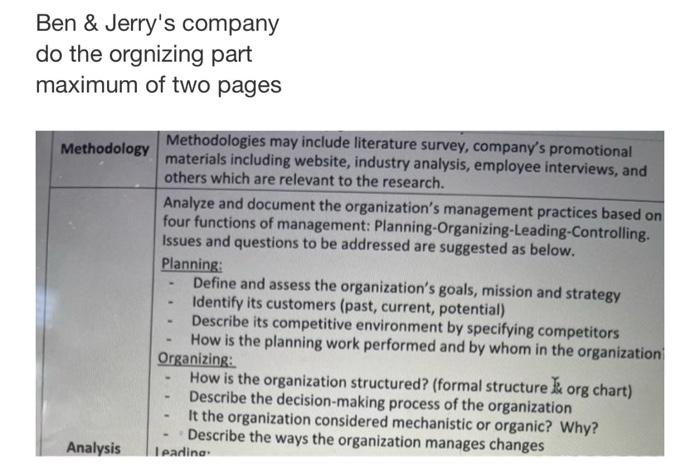 do not talk about the orgnizing in general !!!