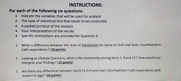 SPSS Case Analysis Can you just answer question