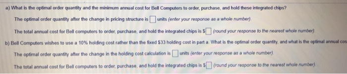 Bell Computers purchases integrated chips at $350