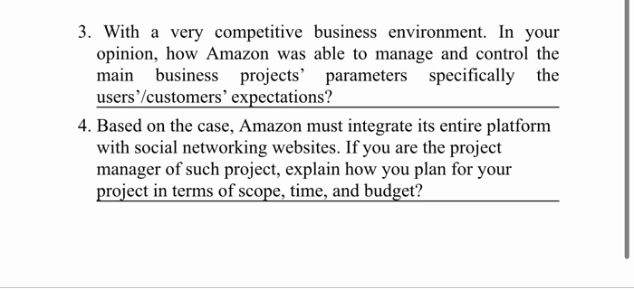Information Systems at Amazon.com Emerging as an