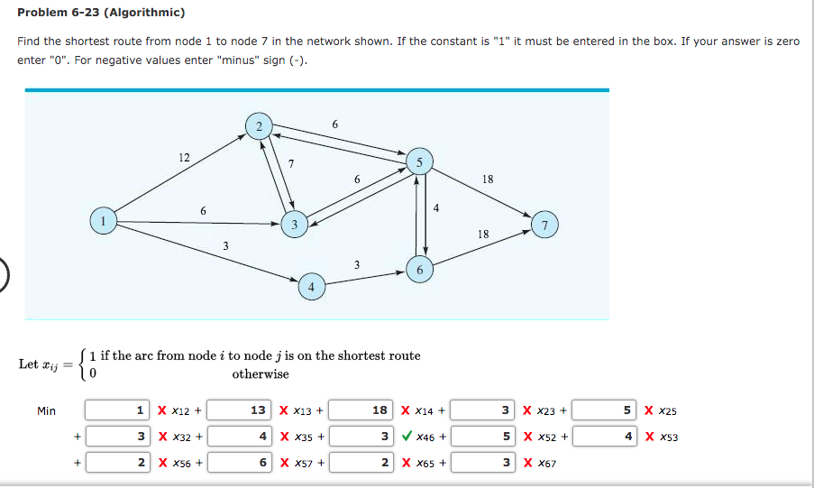 Problem 6-23 (Algorithmic) Find the shortest
