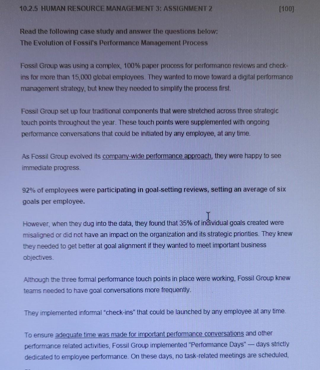 10.2.5 HUMAN RESOURCE MANAGEMENT 3: ASSIGNMENT 2