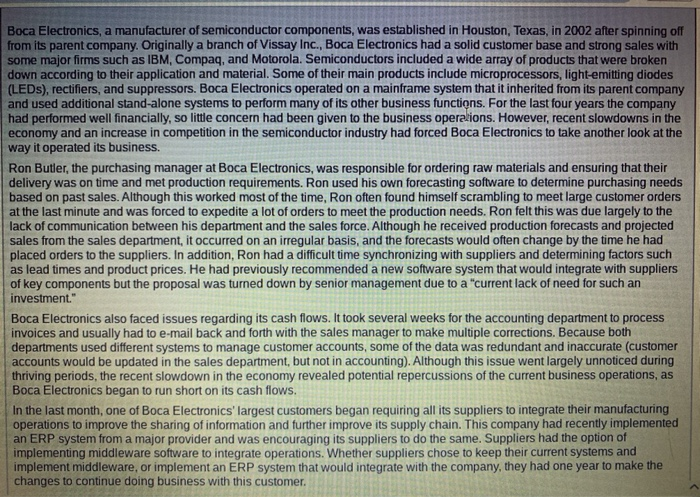 Please read the Case Study & answer 1-4 thanks