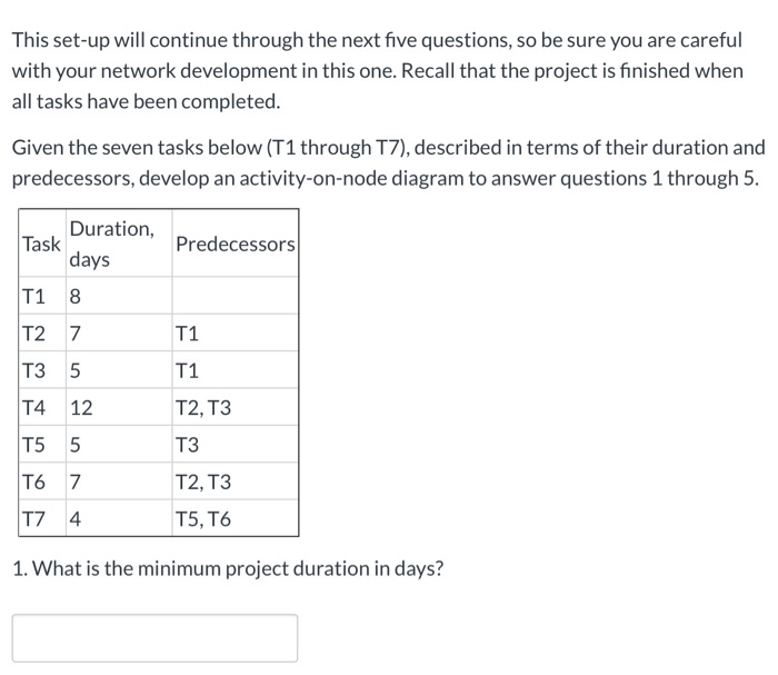 This set-up will continue through the next five
