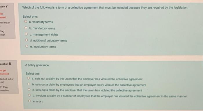 estion 3 The United Nurses of Alberta want to