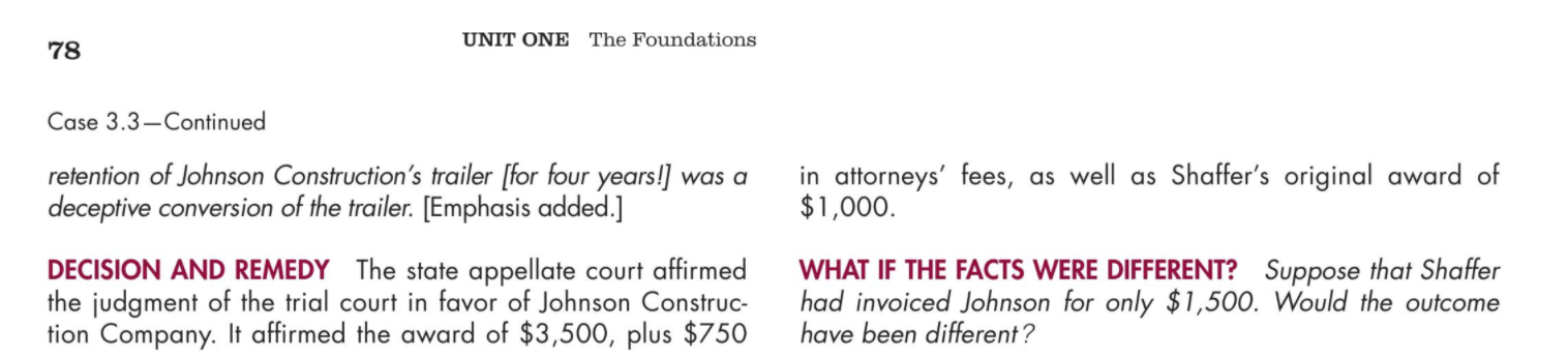 Johnson Construction Co. v. Shaffer Court of