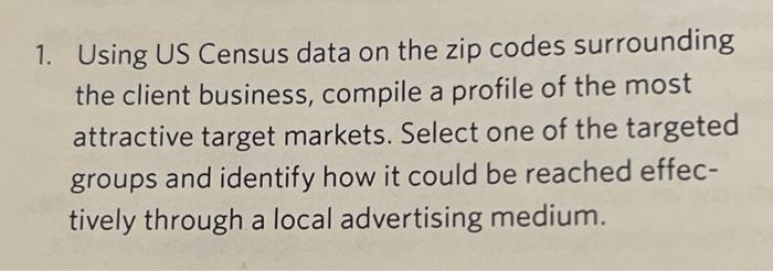PLS ANSWER ASAP!!! 1. Using US Census data on the