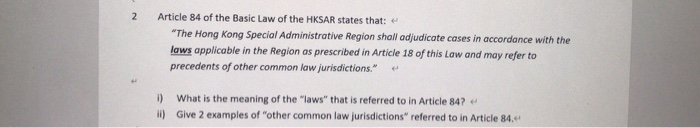 fundamental of business law Q2 2 Article 84 of