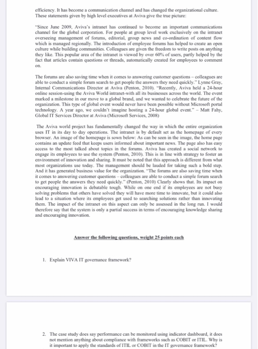 AVIVA Information Technology Strategy Aviva is