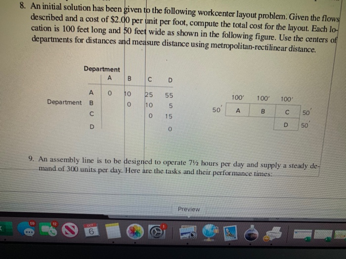 8. An initial solution has been given to the