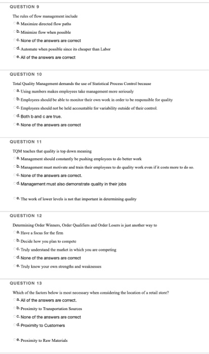 QUESTION 4 A definition of quality includes price