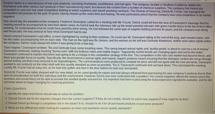 Please read this & answer the 4 Case questions