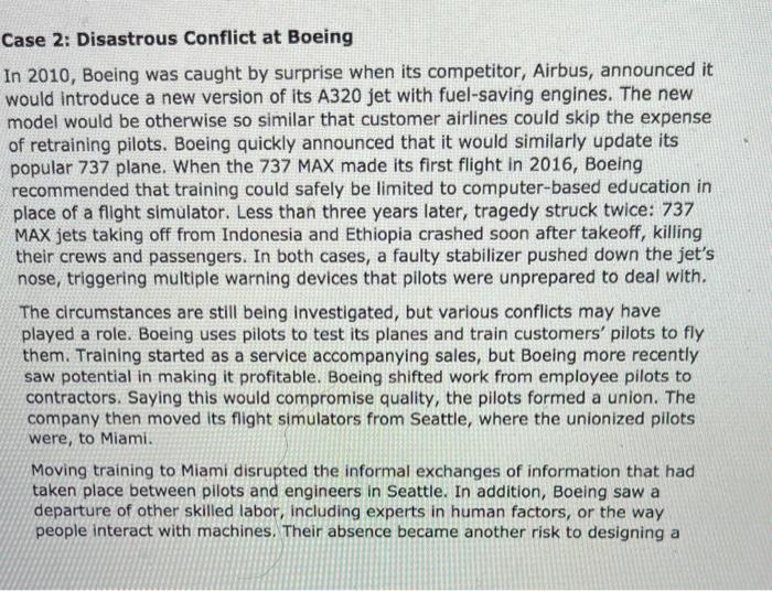 need help with 2 and 3 Case 2: Disastrous