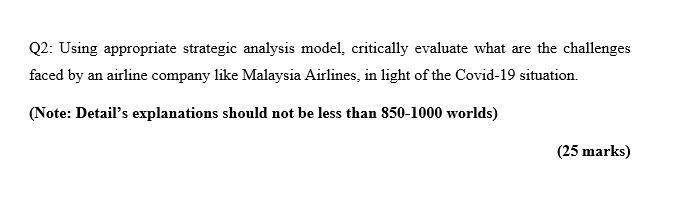 Subject: Strategic Management. Q2: Using