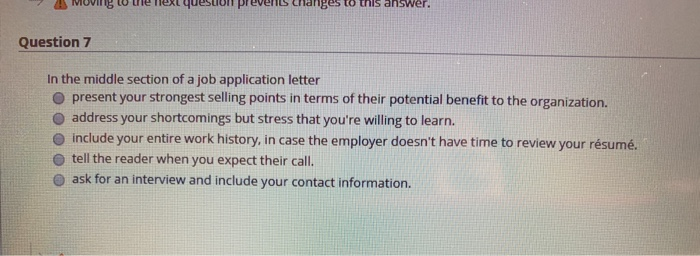 mg anges to this answer. Question 7 In the middle