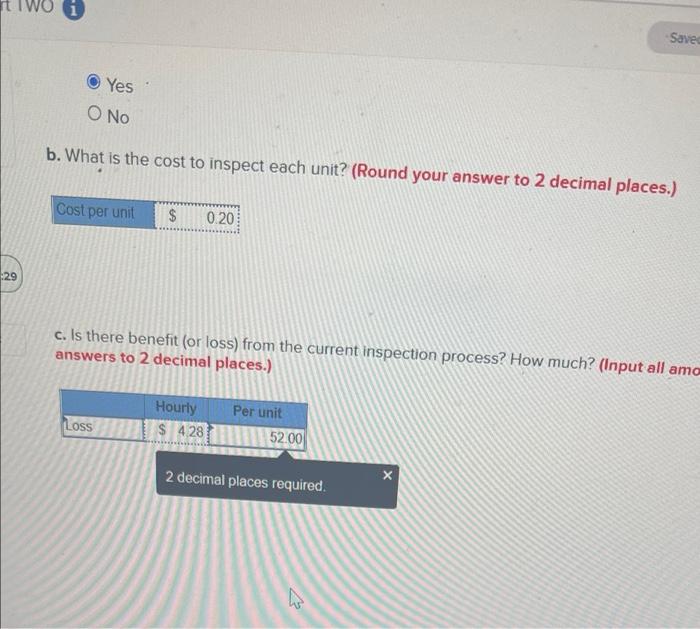 A company currently using an inspection process