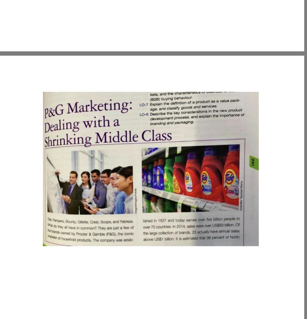 P&G Case > Read the case carefully Answer the