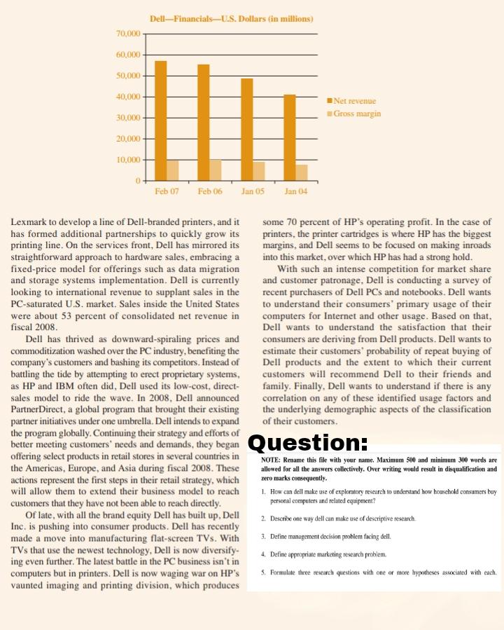 Running Case with Real Data Dell Direct Dell Inc.