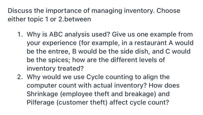 at least 2 paragraphs please Discuss the