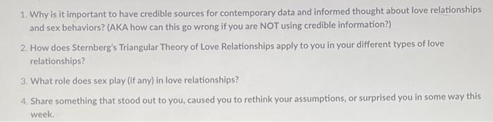 1. Why is it important to have credible sources