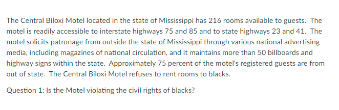 The Central Biloxi Motel located in the state of