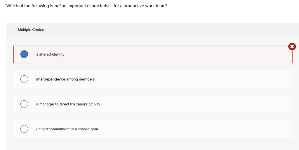 A team is more productive if its leader Multiple