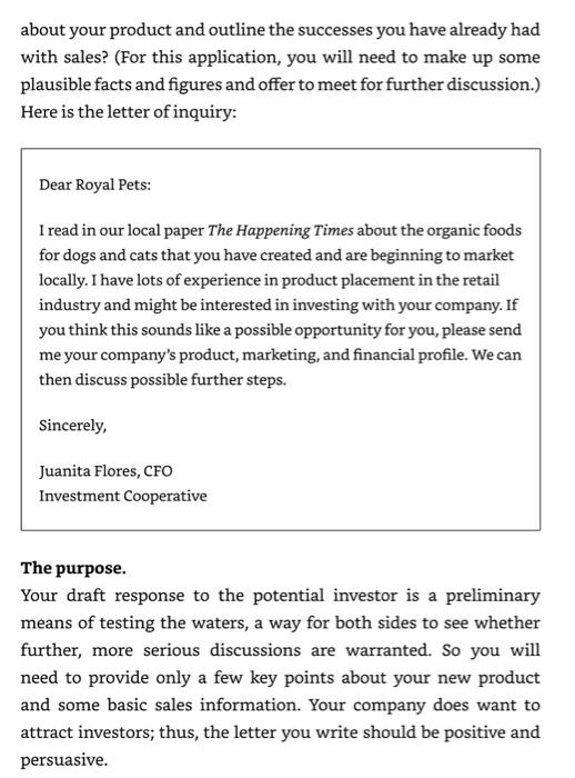 Please help. Just a letter for a potential