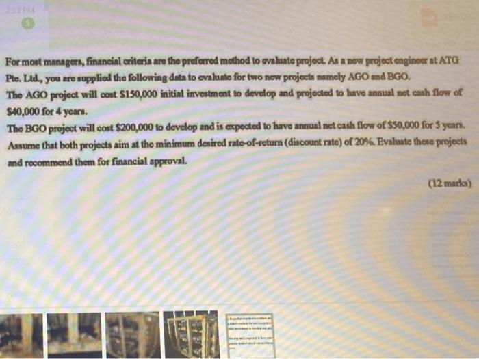 For mont managers, financinl criteria are the