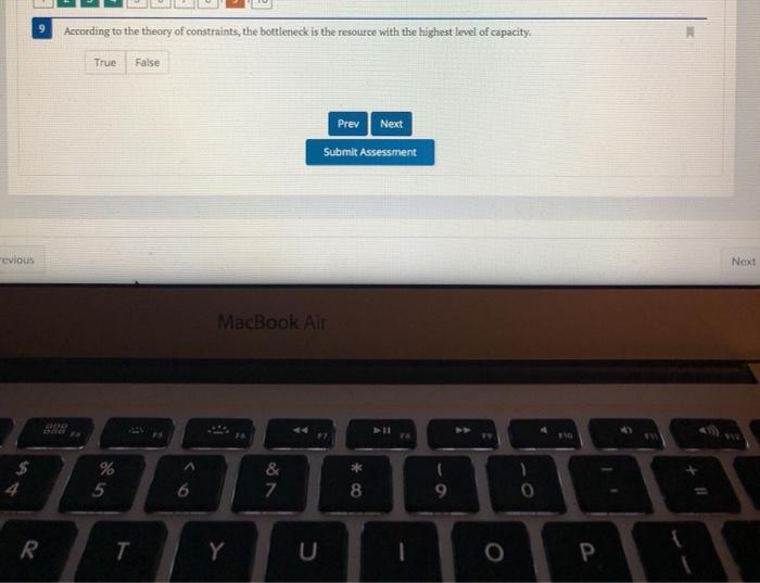 9 According to the theory of constraints, the