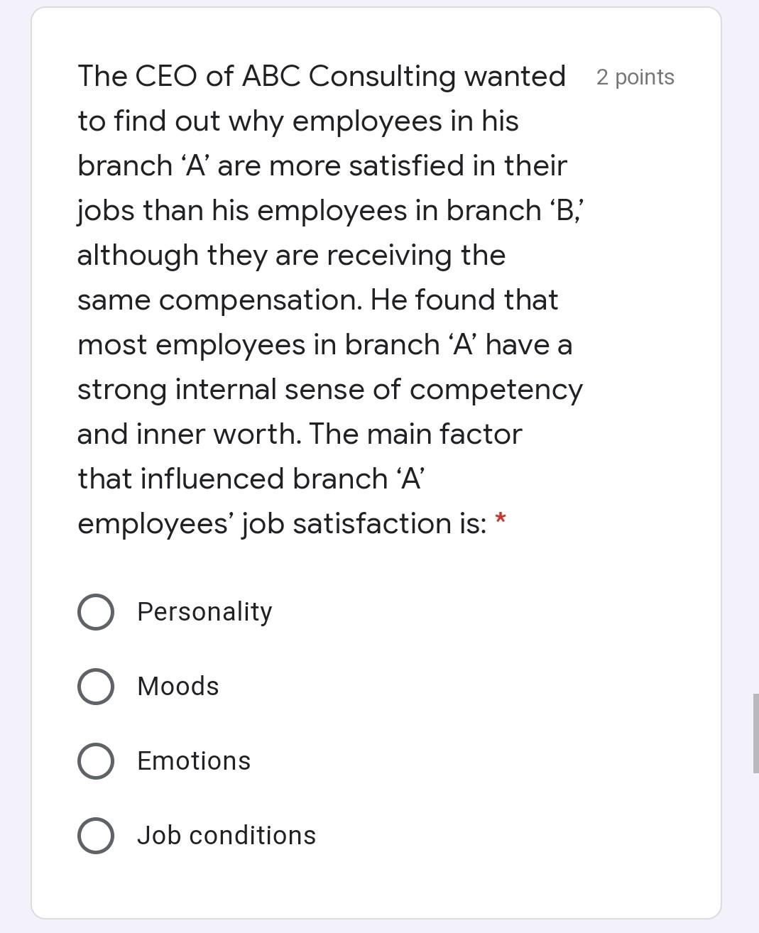 2 points Rose is a strong manager who is always