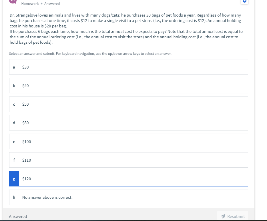 Homework Answered Dr. Strangelove loves animals