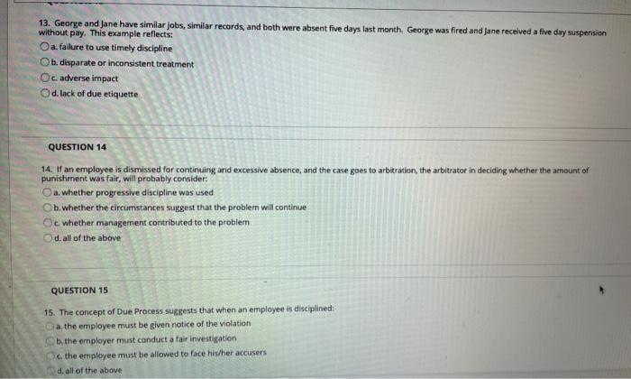 13. George and Jane have similar jobs, similar