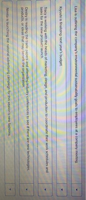 match the following Liaison 2 Monitor 3