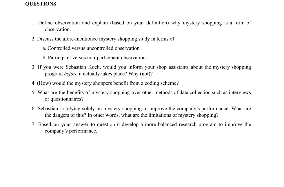 CASE #5: PERFORMANCE IMPROVEMENT THROUGH MYSTERY