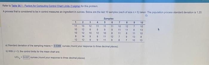 with z= 3 what are the upper and lower control
