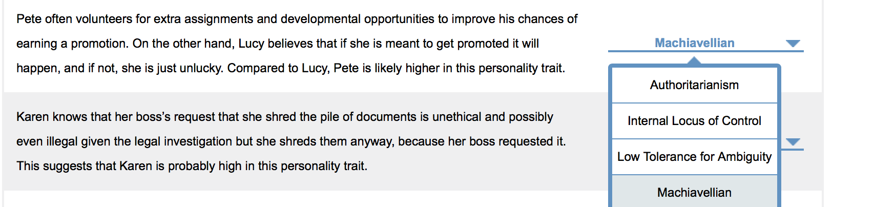 When should the Myers-Briggs be used in making