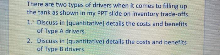 There are two types of drivers when it comes to