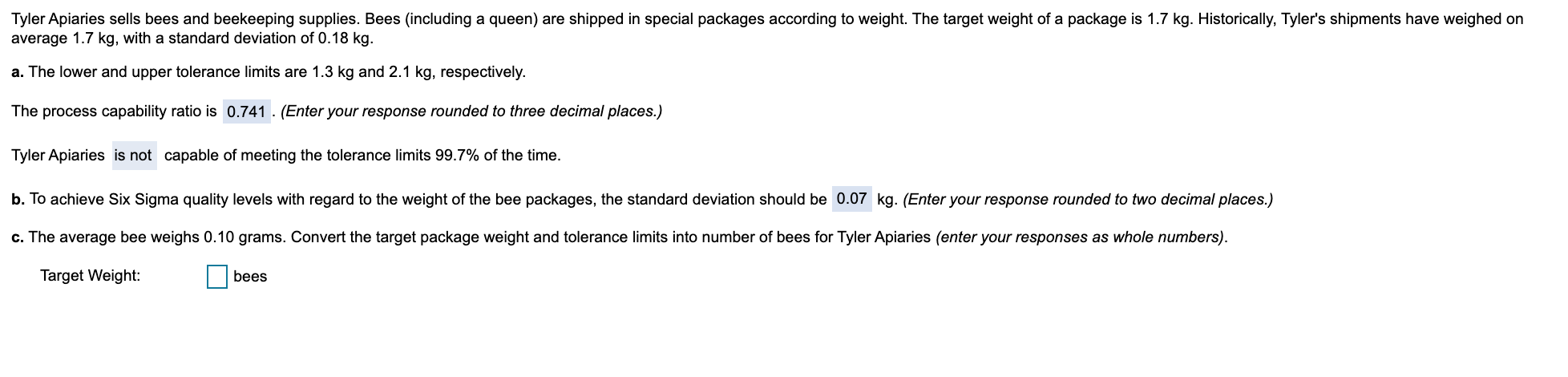 Please solve Target Weight: Upper Tolerance