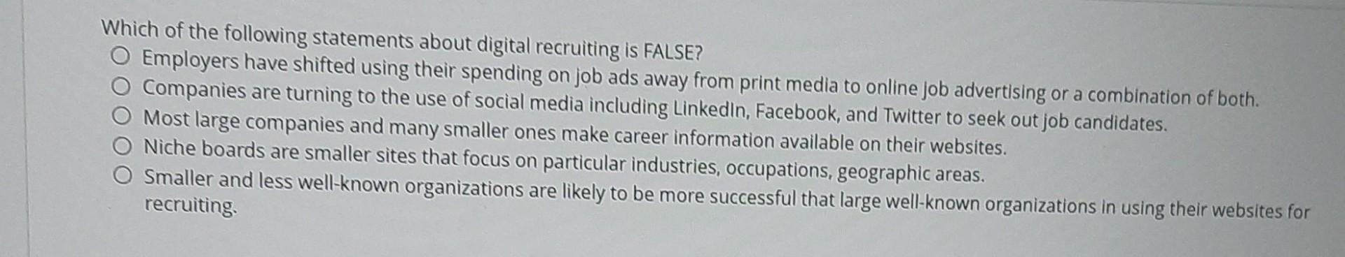 Which of the following statements about digital