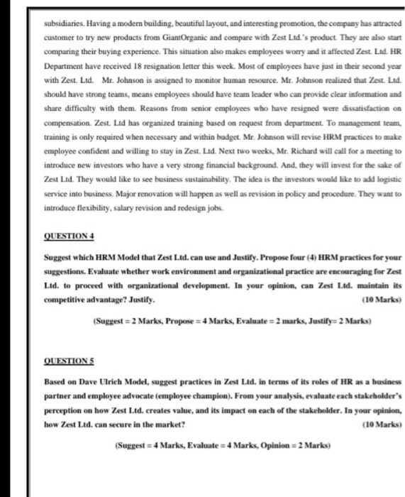 CASE STUDY 3 Read the following case study and