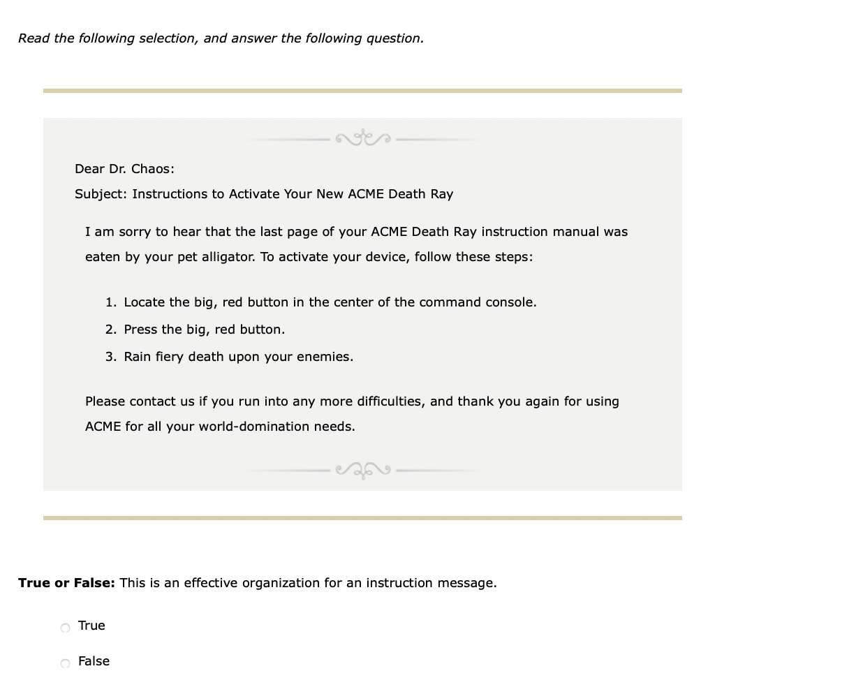 2. Request, Response, and Instruction Messages
