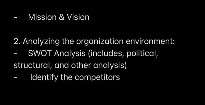 for Jarir conpany Mission & Vision 2. Analyzing