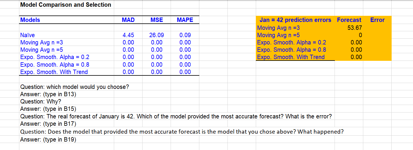 In the sheet "Compare", the model accuracy