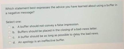 Which sentence is the most effective apology when