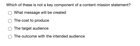 Which of these is not a key component of a